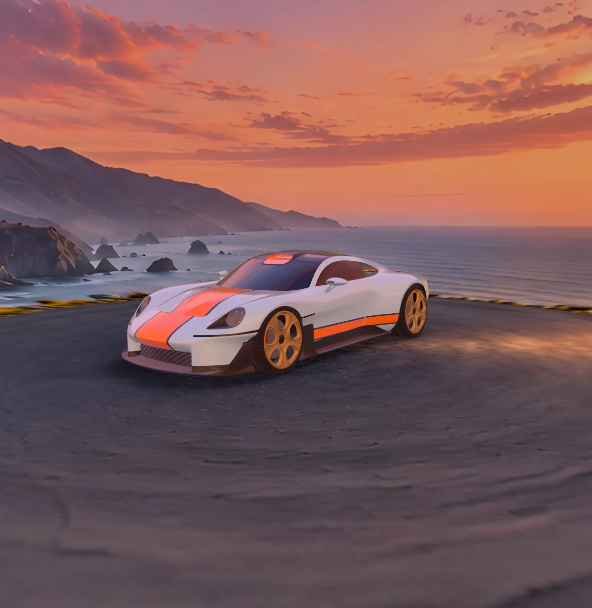 Mission S configured in the Coast · Sunrise scene
