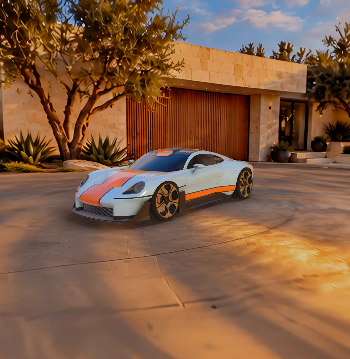 Mission S configured in the Driveway scene