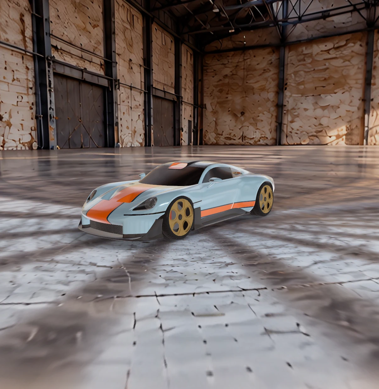 Mission S configured in the Warehouse scene