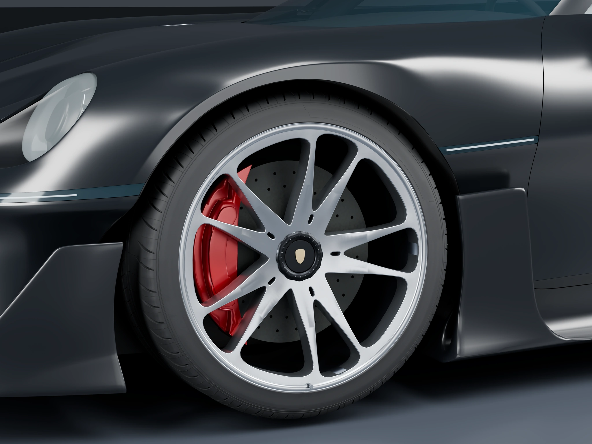 Existing Mission S rendering illustrating the visual context for Tire manufacturers partnerships